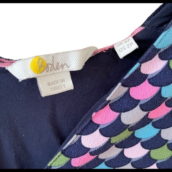 BODEN Jemima Ruched V-Neck Dress 2 Petite - Picture 6 of 6